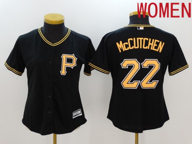 Women Pittsburgh Pirates #22 Mccutchen Black 2022 MLB Jersey->chicago cubs->MLB Jersey